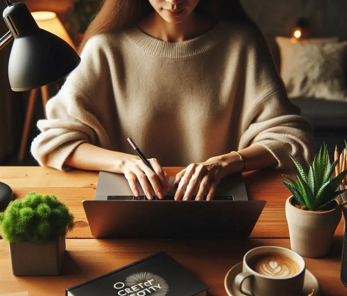 a lady taking a course on the internet